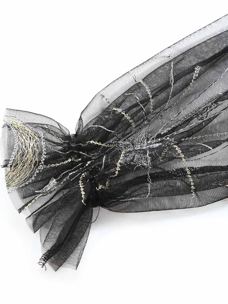 [Prevendita] Abito Black Gold Anni '80 Revers Celestial Stampa in Rete 8