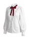 [Prevendita] 2PCS Camicetta Bianca Anni '40 in Pizzo con Colletto Volant e Gonna Marrone a Quadri Plissettata 7