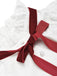 [Prevendita] 2PCS Camicetta Bianca Anni '40 in Pizzo con Colletto Volant e Gonna Marrone a Quadri Plissettata 9