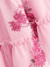 [Prevendita] Abito Tutu Rosa Anni '50 Floreale a Fiorellini Corsetto con Lacci Sul Retro 6