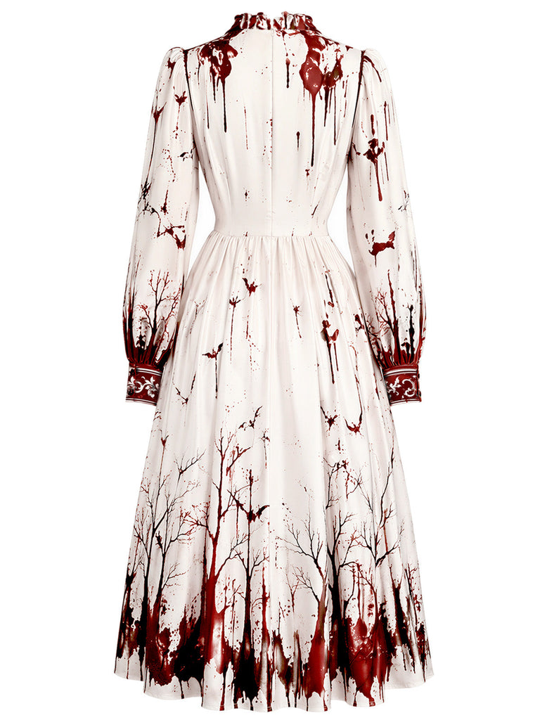 [Prevendita] Abito Red And Bianco Anni '50 e Bianco di Halloween Pipistrello Sanguestain 3