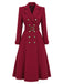[Prevendita] Cappotto Bordeaux Anni '30 Doppiopetto con Cintura 2