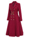 [Prevendita] Cappotto Bordeaux Anni '30 Doppiopetto con Cintura 3