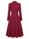 Cappotto Bordeaux Anni '30 Doppiopetto con Cintura