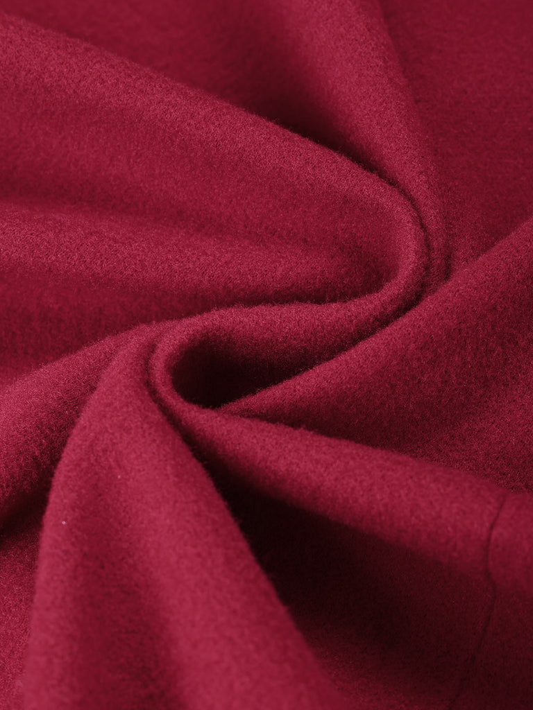 [Prevendita] Cappotto Bordeaux Anni '30 Doppiopetto con Cintura 5