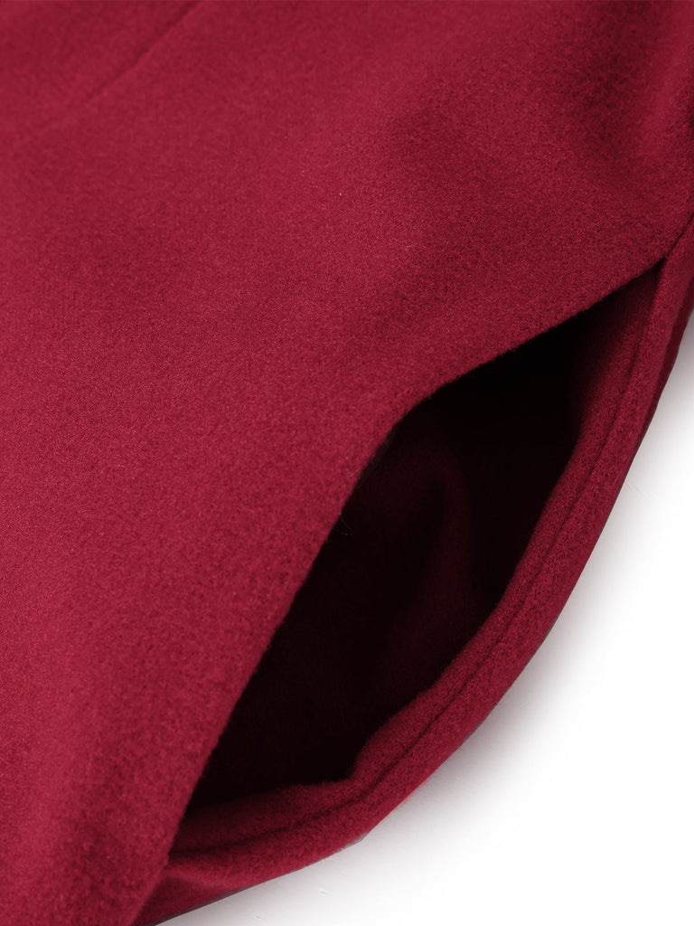 [Prevendita] Cappotto Bordeaux Anni '30 Doppiopetto con Cintura 6
