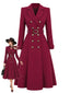 Cappotto Bordeaux Anni '30 Doppiopetto con Cintura
