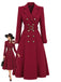 [Prevendita] Cappotto Bordeaux Anni '30 Doppiopetto con Cintura