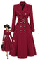 [Prevendita] Cappotto Bordeaux Anni '30 Doppiopetto con Cintura