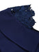[Prevendita] Abito Deep Blu Anni '50 Tinta Unita Spalle Scoperte in Pizzo Patchwork 6