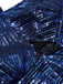 [Prevendita] Tuta Lunga Blu Anni '70 con Perline Paillettes Intreccio Aperture e Gamba Larga 6