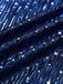 [Prevendita] Tuta Lunga Blu Anni '70 con Perline Paillettes Intreccio Aperture e Gamba Larga 7