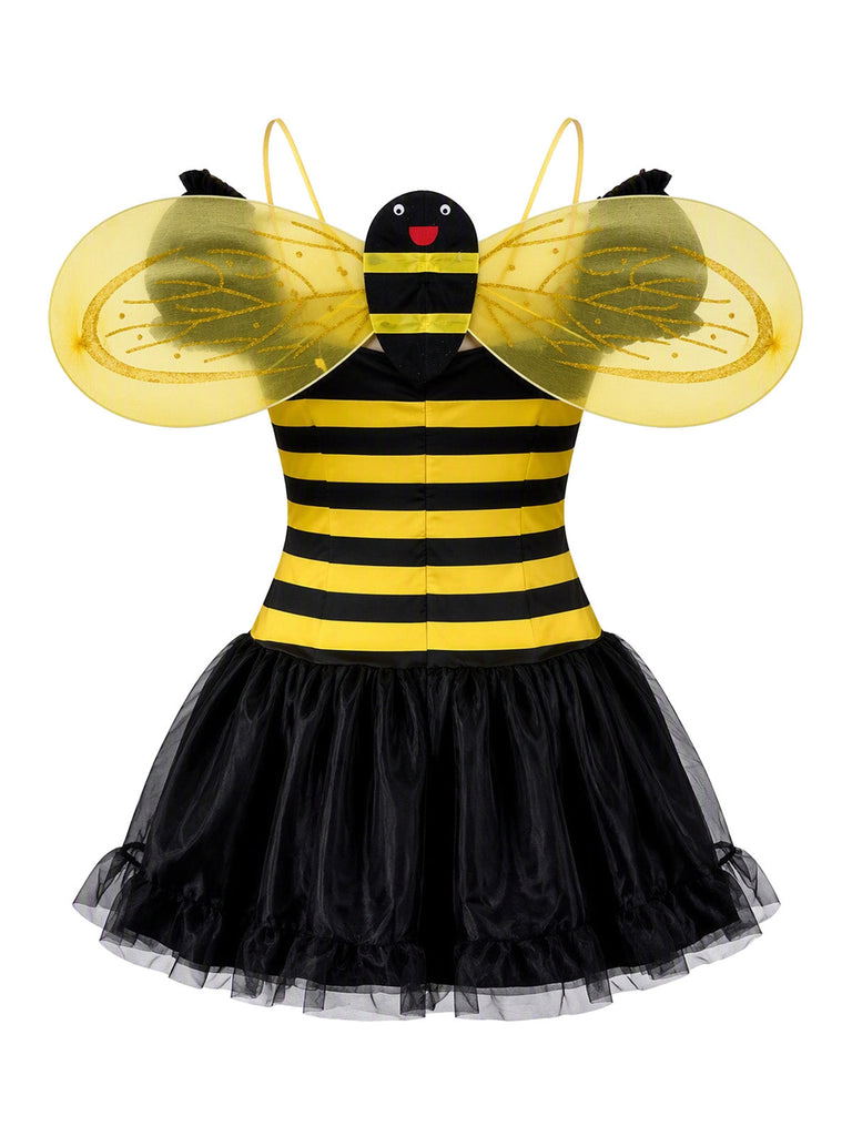 5PCS Completo Costume Giallo e Nero Anni '50 da Ape per Festa Horror 3