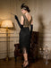 Abito Nero e Oro Anni '20 Perline con Paillettes con Frange Flapper 5