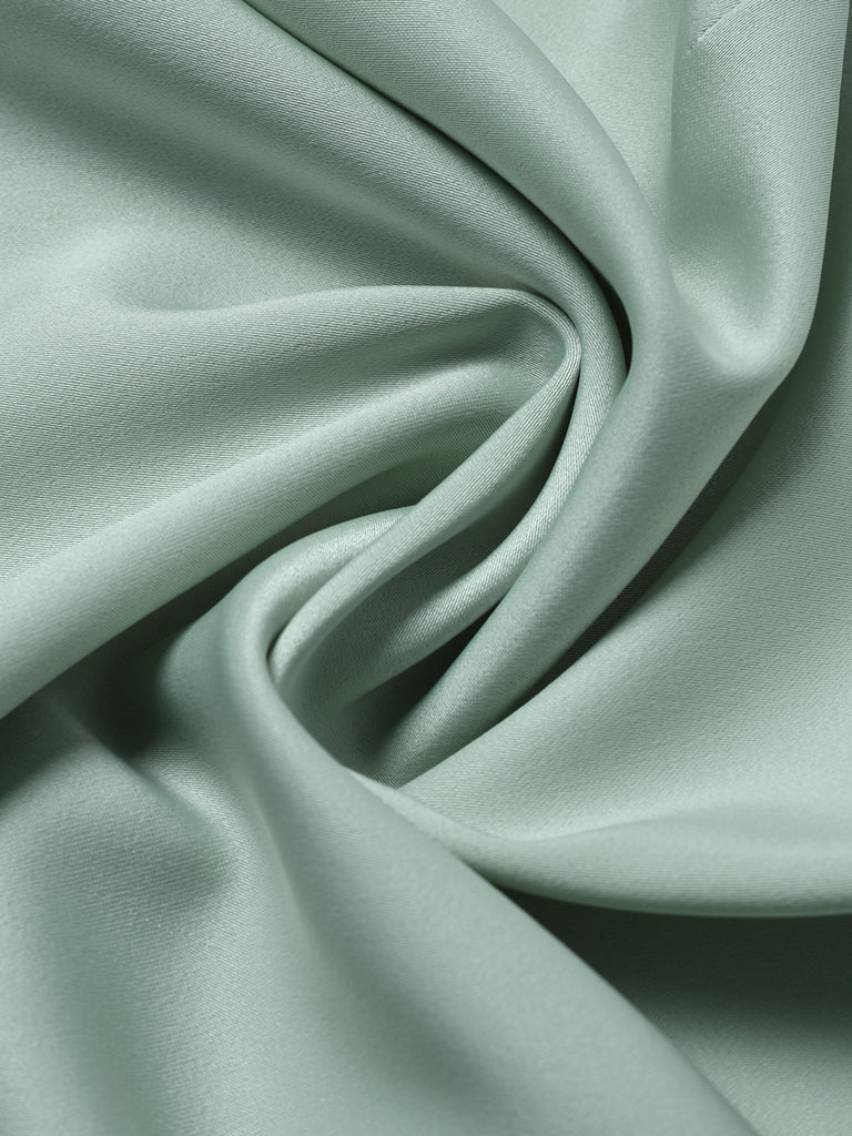 2PCS Abito Verde Anni '40 in Raso Floreale con Scollo a Cuore e Bolero