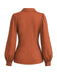 [Prevendita] Blusa anni '30 color ruggine con colletto a punta ampio e maniche a vescovo 3
