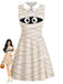Abito Beige Anni '60 Halloween da Mummia con Colletto Peter Pan