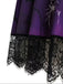Abito Viola Anni '50 Gotico di Halloween Scheletro Bell Lungo Manica in Pizzo 8