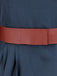 Abito da Regina Blu Navy Anni '70 con Mantella e Gonna Plissettata