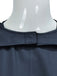 Abito da Regina Blu Navy Anni '70 con Mantella e Gonna Plissettata