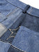 [Prevendita] Completo Anni '70 con Giacca in Camoscio Sintetico con Stelle e Frange e Pantaloni Svasati Effetto Denim