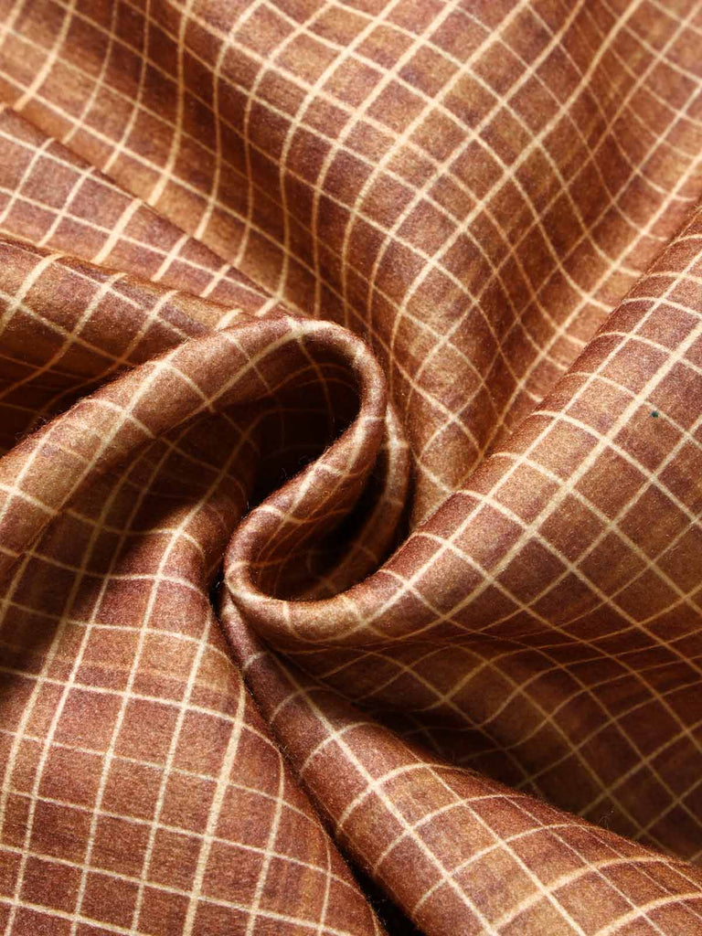 [Prevendita] Giacca Corta Marrone Anni '40 a Quadri con Rever Dentellati in Ecopelliccia 7