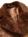 [Prevendita] 2PCS Set Marrone Anni '40 con Giacca Corta a Quadri in Ecopelliccia e Gonna 8