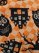 Abito swing anni '50 di Halloween con stampa di zucche e gufi e cintura 6