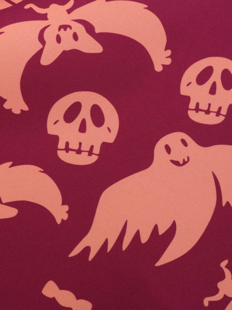 Abito swing anni '50 di Halloween con stampa di zucche e gufi e cintura 15