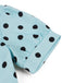 Abito swing anni '50 blu a pois con scollo quadrato e maniche a sbuffo 4