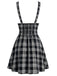[Prevendita] Completo di Due Pezzi Anni '40 con Camicetta Bianca con Revers e Fiocco e Gonna Grembiule a Quadri