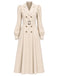 [Prevendita] Trench Beige Anni '40 Doppiopetto con Maniche a Sbuffo 2