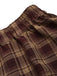 [Prevendita] Completo di Due Pezzi Rosso Anni '50 con Top Peplo a Quadri con Scollo a Diamante e Gonna