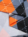 Abito a tubino Argyle colorblock arancione anni '60