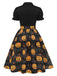 Abito a zucca con maniche a sbuffo Halloween anni '50