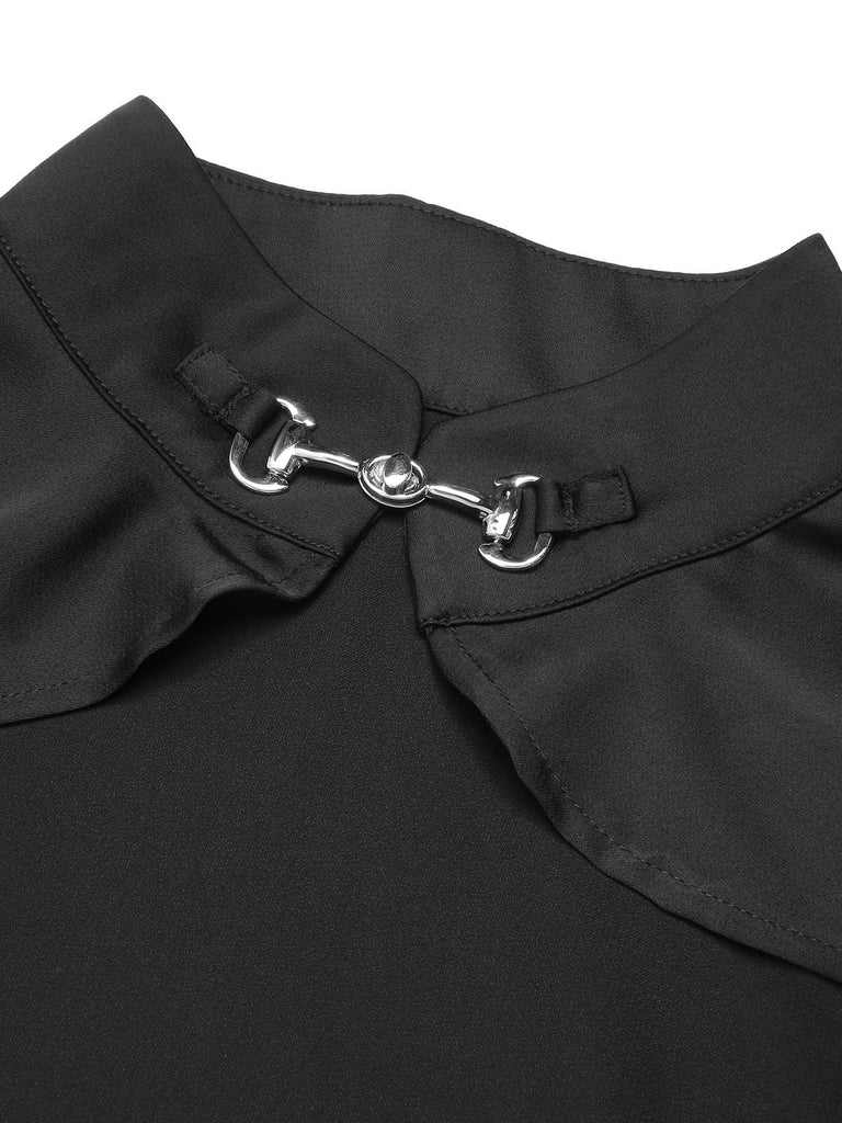 Cappotto trasparente patchwork di Halloween nero anni '30