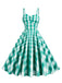 Abito a ruota plaid spalline sottili anni '50