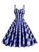 Abito a ruota plaid spalline sottili anni '50