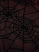 Abito ragnatela di Halloween rosso intenso anni '60
