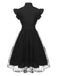 Abito in rete ragno con paillettes nero anni '50