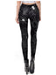Leggings nero a forma di ragnatela di Halloween