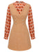 2PCS Camicetta e miniabito in tweed arancione anni '60