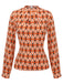 2PCS Camicetta e miniabito in tweed arancione anni '60
