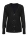Maglione nero con scollo a V e bottoni anni '40