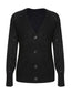 Maglione nero con scollo a V e bottoni anni '40