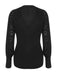 Maglione nero con scollo a V e bottoni anni '40