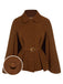 Cappotto con revers color cammello anni '40