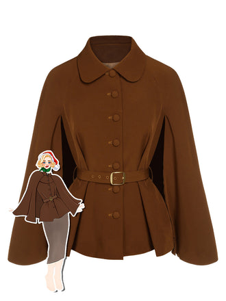 Cappotto con revers color cammello anni '40