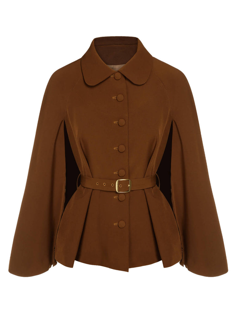 Cappotto con revers color cammello anni '40