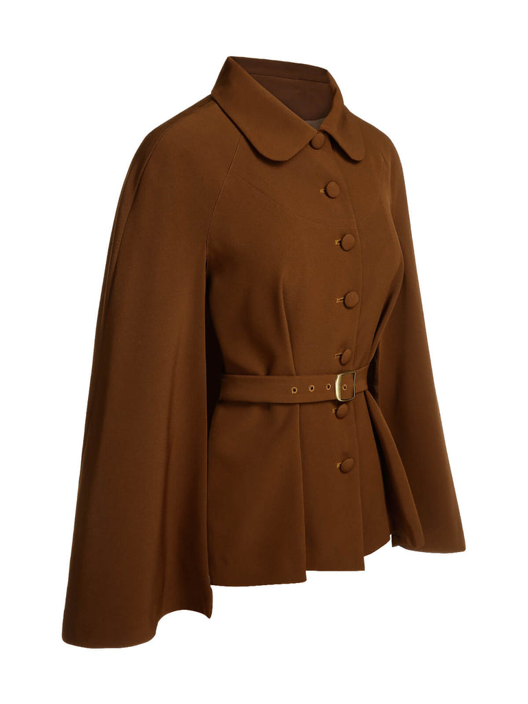 Cappotto con revers color cammello anni '40
